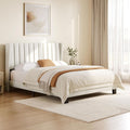 Imbottito e Robusto Strutture letto Beige
