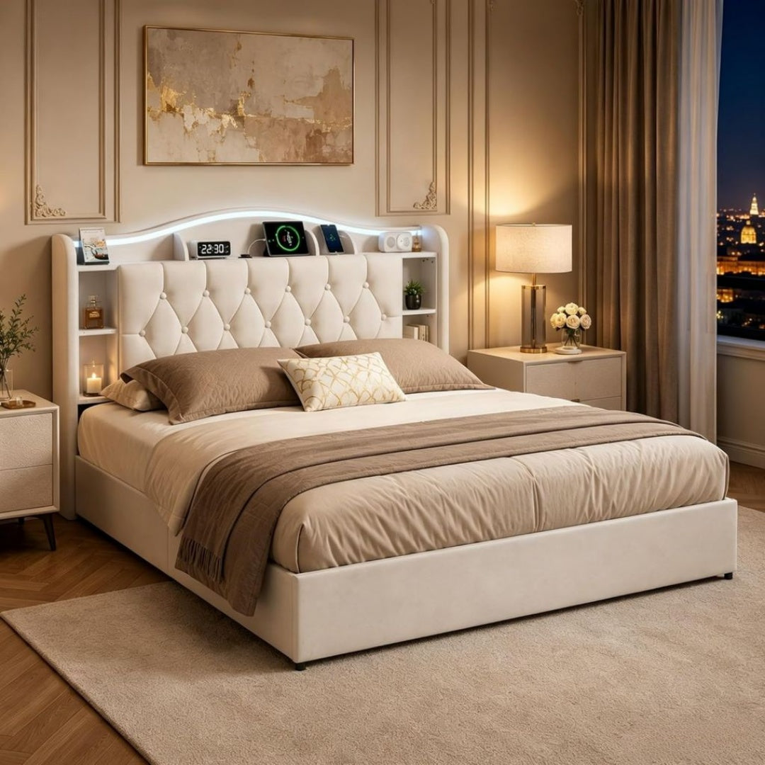 Plastica Letti Beige Regolabile