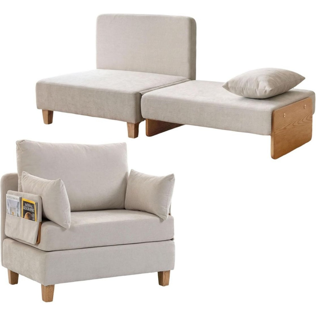Poltrone relax et chaise longue 63 x 94 x 89 Crema