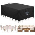 Tessuto Coperture per set arredo giardino Nero Impermeabile