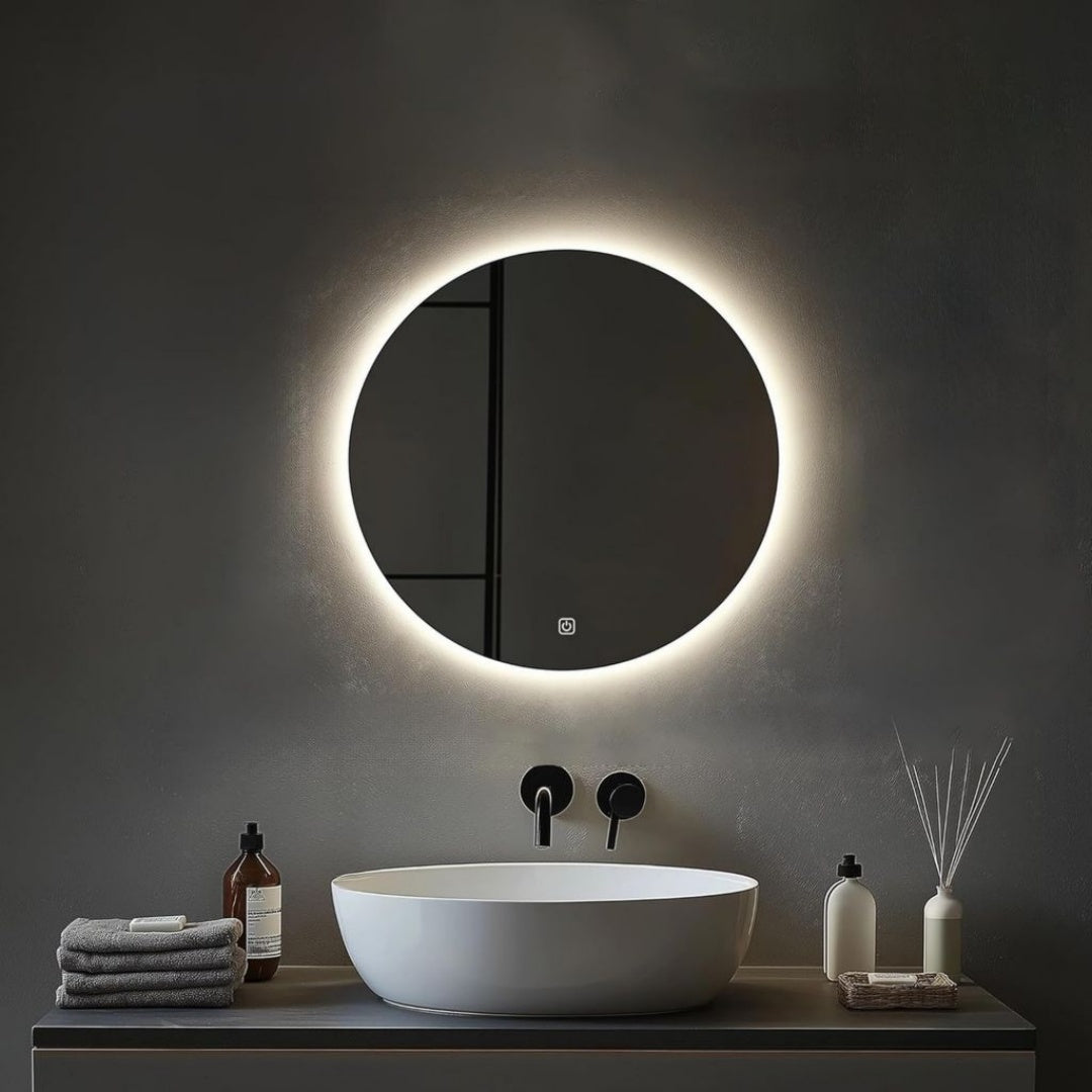 Impermeabile e Con LED Specchi da parete Rotonda